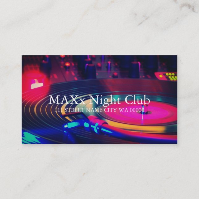 Tarjeta De Visita Guay Night Club Dancing Bar Nilife Business (Anverso)