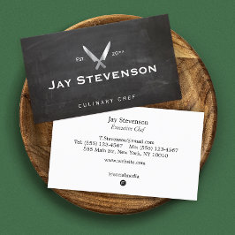 Tarjeta De Visita Guay Personal Chef Knife Black Catering