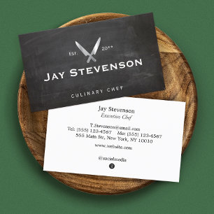 Tarjeta De Visita Guay Personal Chef Knife Black Catering