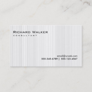 Tarjeta De Visita Guay plano profesional de color negro y gris blanc