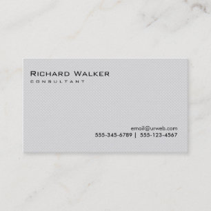 Tarjeta De Visita Guay plano profesional de color negro y gris blanc