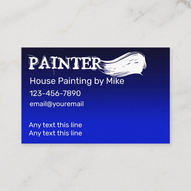 Tarjeta De Visita Guay Professional Painter (Anverso)