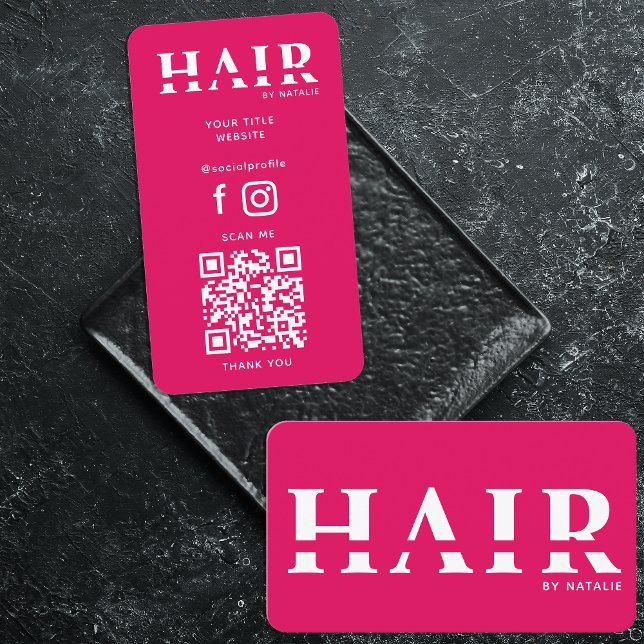 Tarjeta De Visita Guay QR Code Hairstylist Cosmetology Profesional (Subido por el creador)