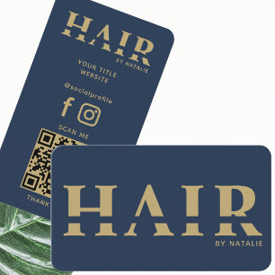 Tarjeta De Visita Guay QR Code Hairstylist Cosmetology Profesional
