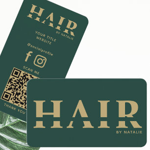Tarjeta De Visita Guay QR Code Hairstylist Cosmetology Profesional