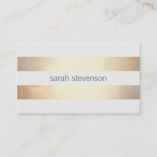 Tarjeta De Visita Guay Simple Gold Strike *No Relieve metalizado dor