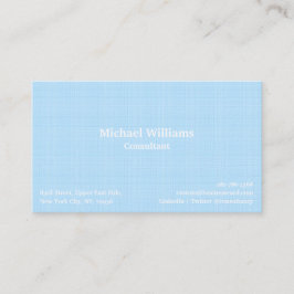 Tarjeta De Visita Guay Sky Blue Trendy Moda Checkered Lines Moderno