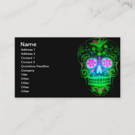 Tarjeta De Visita Guay Spookone Sugar Skull Vintage Retro Art