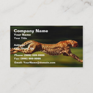 Tarjeta De Visita Guepardo que caza su presa