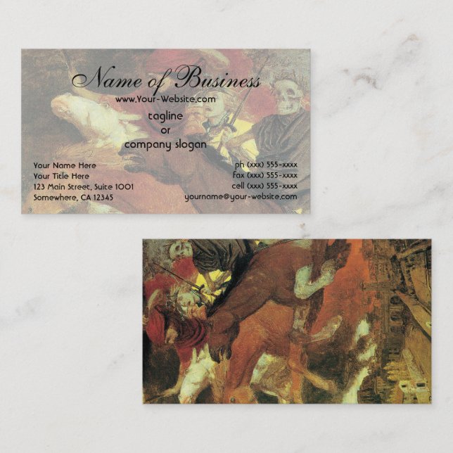 Tarjeta De Visita Guerra de Arnold Bocklin (Anverso / Reverso)