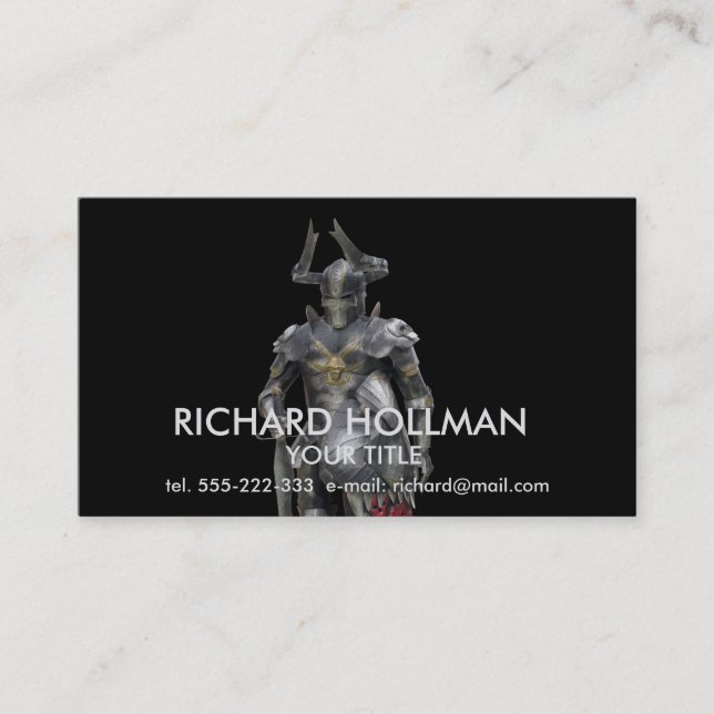 Tarjeta De Visita Guerrero de hadas (Anverso)