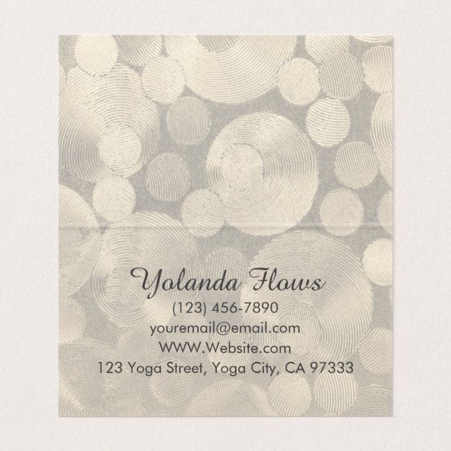 Tarjeta De Visita Guerrero de Yoga Pose (Interior desplegado)