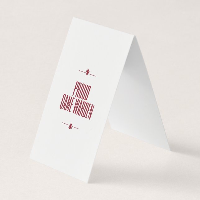 Tarjeta De Visita Guerrero del juego orgulloso (Anverso)