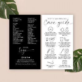 Tarjeta De Visita Guía de atención posterior de blanqueamiento de di