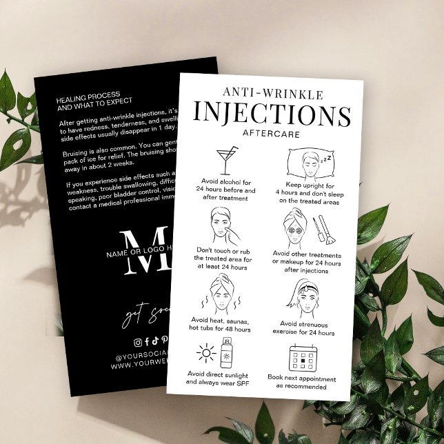 Tarjeta De Visita Guía de atención posterior del filtro antiarrugas  (Subido por el creador)