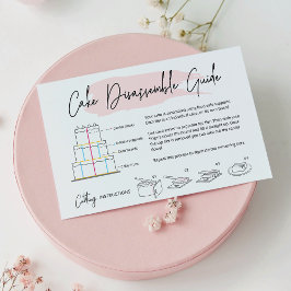 Tarjeta De Visita Guía de desmontaje de pasteles Panadería acuarela 