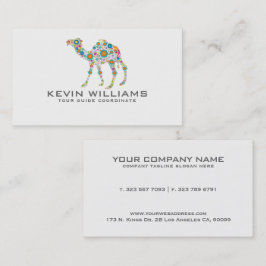 Tarjeta De Visita Guía de excursiones de Ilustracion de camello flor