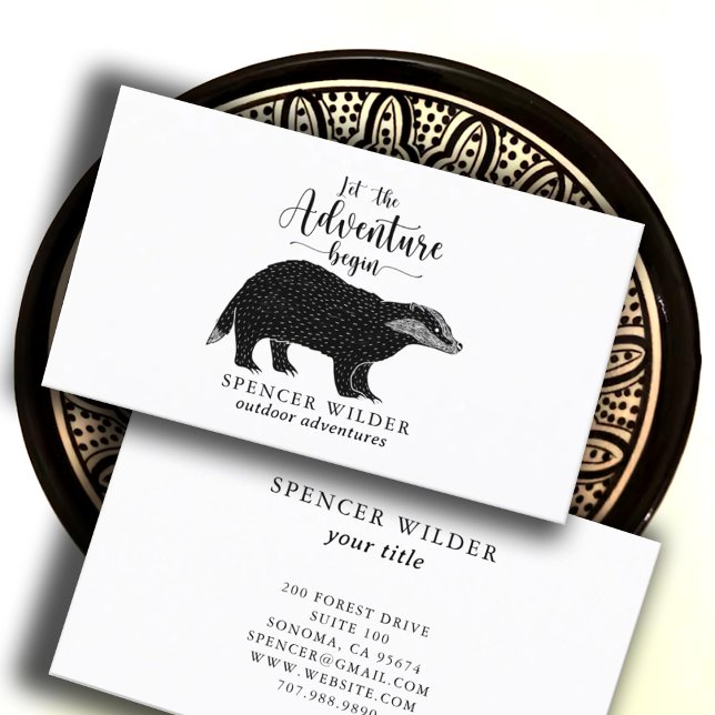 Tarjeta De Visita Guía de Naturaleza de Aventura Forestal de Acuarel (Subido por el creador)