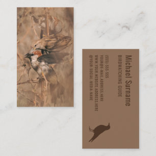 Tarjeta De Visita Guía de observación de aves de gorriones pardos Fo
