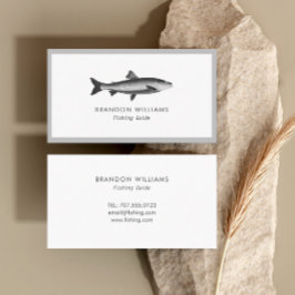 Tarjeta De Visita Guía de pesca minimalista Cartas de pesca