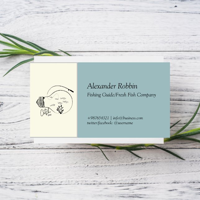 Tarjeta De Visita Guía de pesca/Pescador/Cartas de pesca (Subido por el creador)