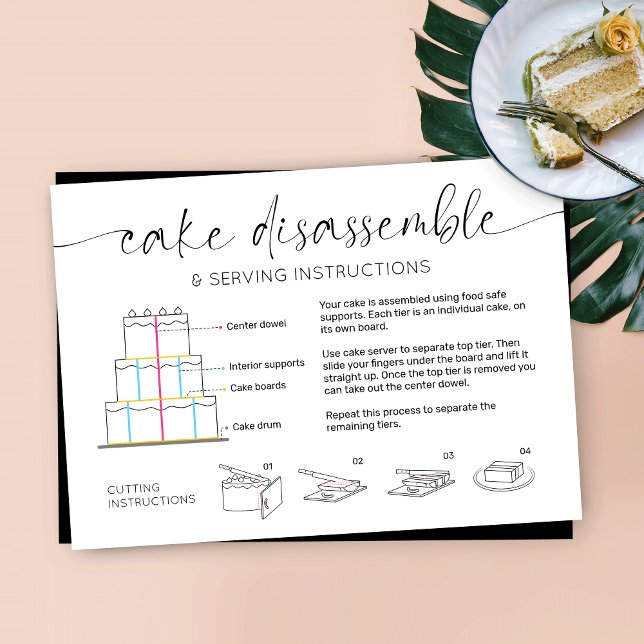 Tarjeta De Visita Guía de servicio de pasteles en niveles Elegante G (Subido por el creador)