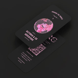 Tarjeta De Visita Guía de viaje minimalista Agencia de viajes Globo