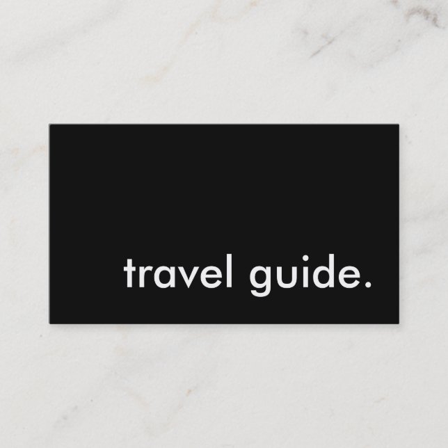 Tarjeta De Visita guía de viajes. (Anverso)