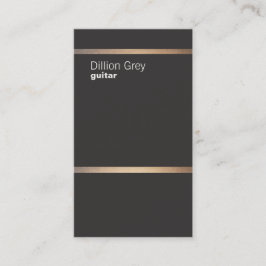 Tarjeta de visita guiarista minimalista en negro