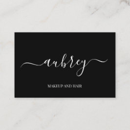 Tarjeta De Visita Guión blanco minimalista moderno Negro