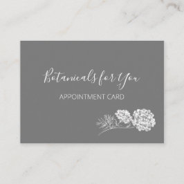 Tarjeta De Visita Guión botánico moderno y flores dibujadas