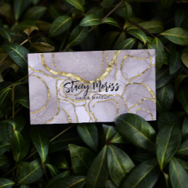 Tarjeta De Visita Guión corto de resumen de oro de la Moda Glam mode