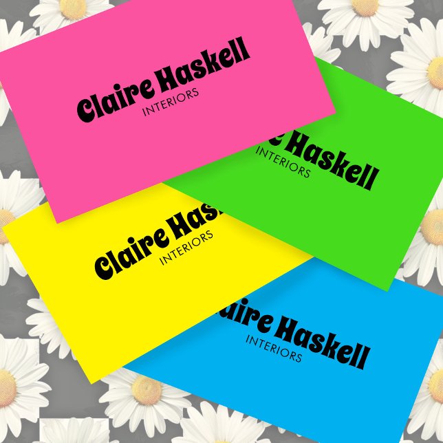 Tarjeta De Visita Guión de brillo Negrita Moda rosa caliente Mínima (Fancy Script Bold Hot Pink Chic Minimal Business Card
)