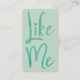 Tarjeta De Visita Guión de broche de Relieve metalizado de menta mod