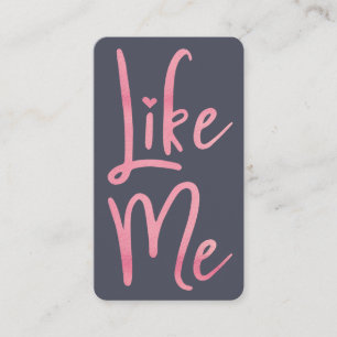Tarjeta De Visita Guión de broche de Relieve metalizado rosado de mo
