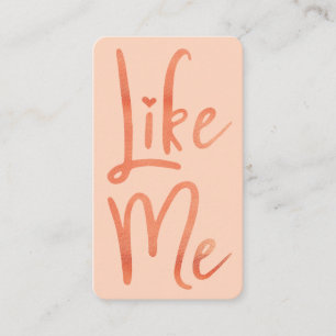 Tarjeta De Visita Guión de broche de Relieve metalizado rosado de mo