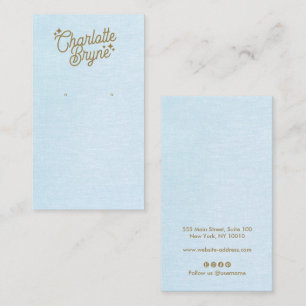 Tarjeta De Visita Guión de caligrafía azul claro para el negocio