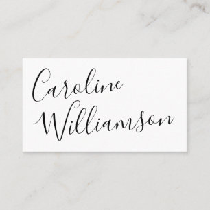 Tarjeta De Visita Guion de caligrafía elegante chic Icono de redes s