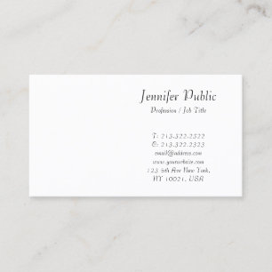 Tarjeta De Visita Guión de caligrafía moderna diseño limpio elegante
