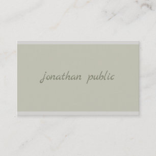 Tarjeta De Visita Guión de caligrafía Plantilla sencilla elegante mo