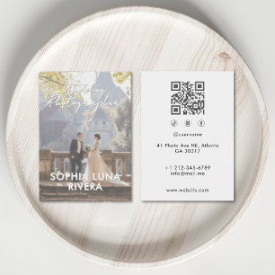 Tarjeta De Visita Guion de código QR de redes sociales para fotógraf