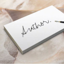 Tarjeta De Visita Guión de escritura a mano del escritor independien