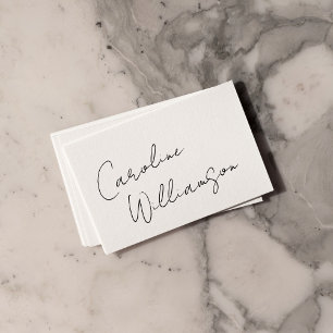 Tarjeta De Visita Guion de escritura a mano elegante y chic Icono de