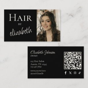 Tarjeta De Visita Guion de Estilista de Salón de Belleza Icono Socia