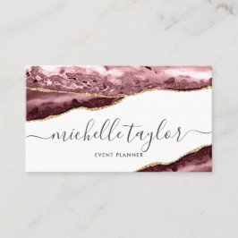 Tarjeta De Visita Guión de firma de agendas púrpura moderno minimali