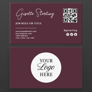 Tarjeta De Visita Guión de la empresa profesional del código QR del 