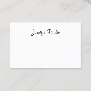 Tarjeta De Visita Guión de moda manuscrito elegante superior