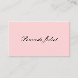 Tarjeta De Visita Guión de nombre completo Rubor Pink