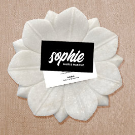 Tarjeta De Visita Guión de pincel escrito a mano negrita Belleza neg