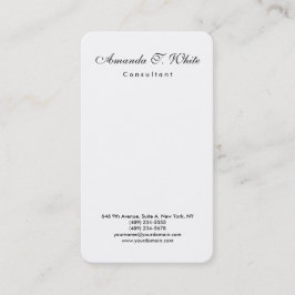 Tarjeta De Visita Guión de pincel vertical sencillo Minimalista